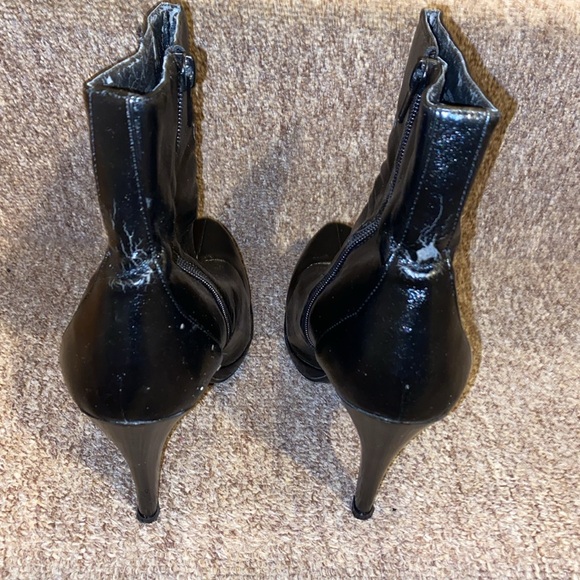 ♠️GUC Nine West Manmade Upper Black Platform Heeled Dress Booties - Picture 7 of 13
